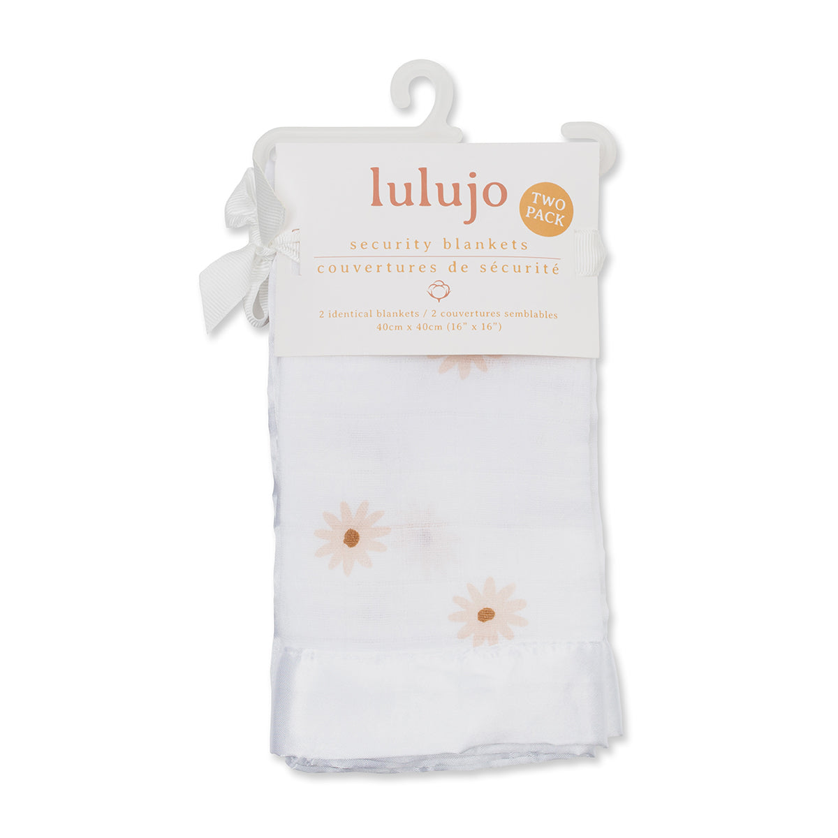 lulujo daisies baby security blanket