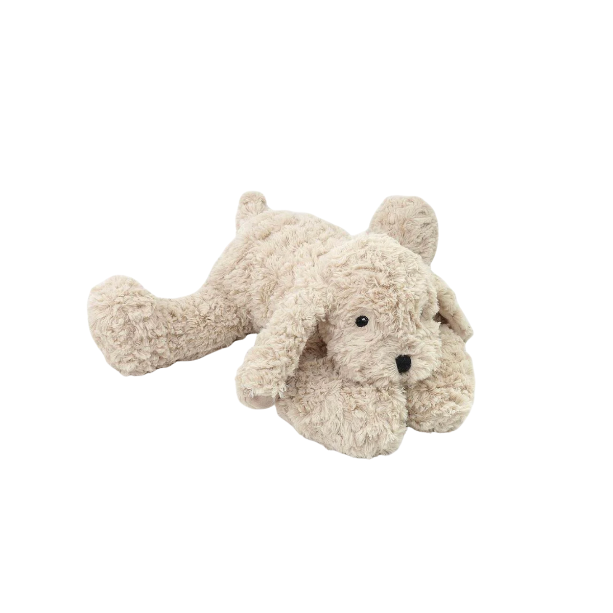 Plush dog toy on a white background
