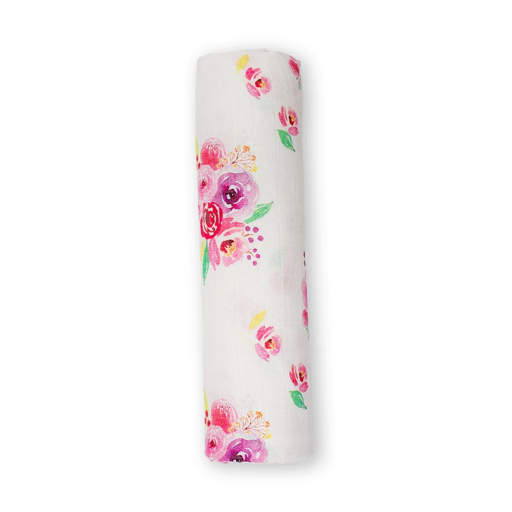 Bamboo Swaddling Blanket - Posies
