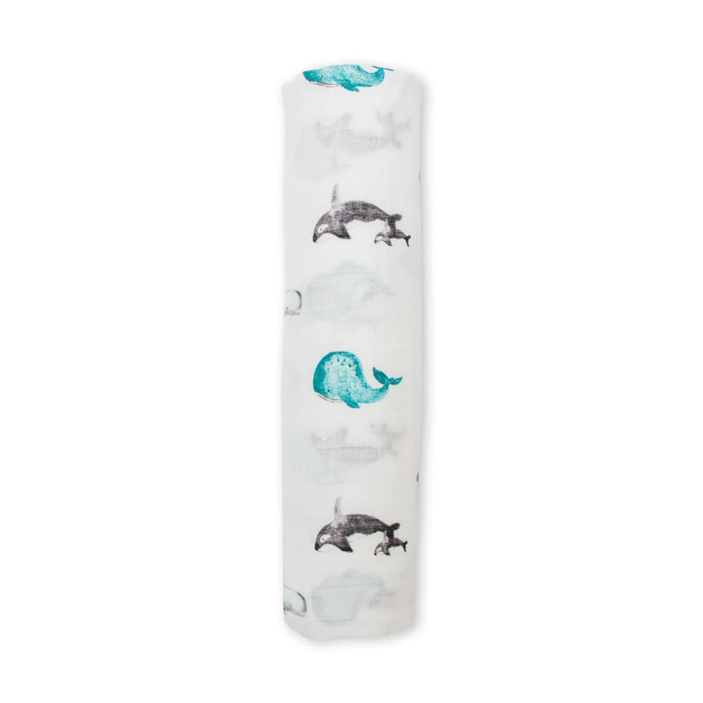 Bamboo Swaddling Blanket - Whales