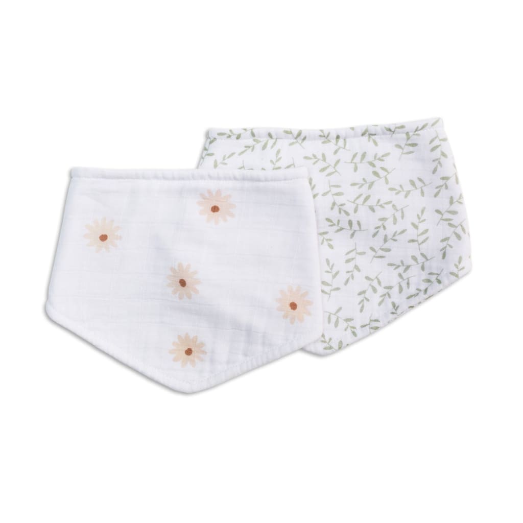 Bandana Bibs - Daisies & Greenery
