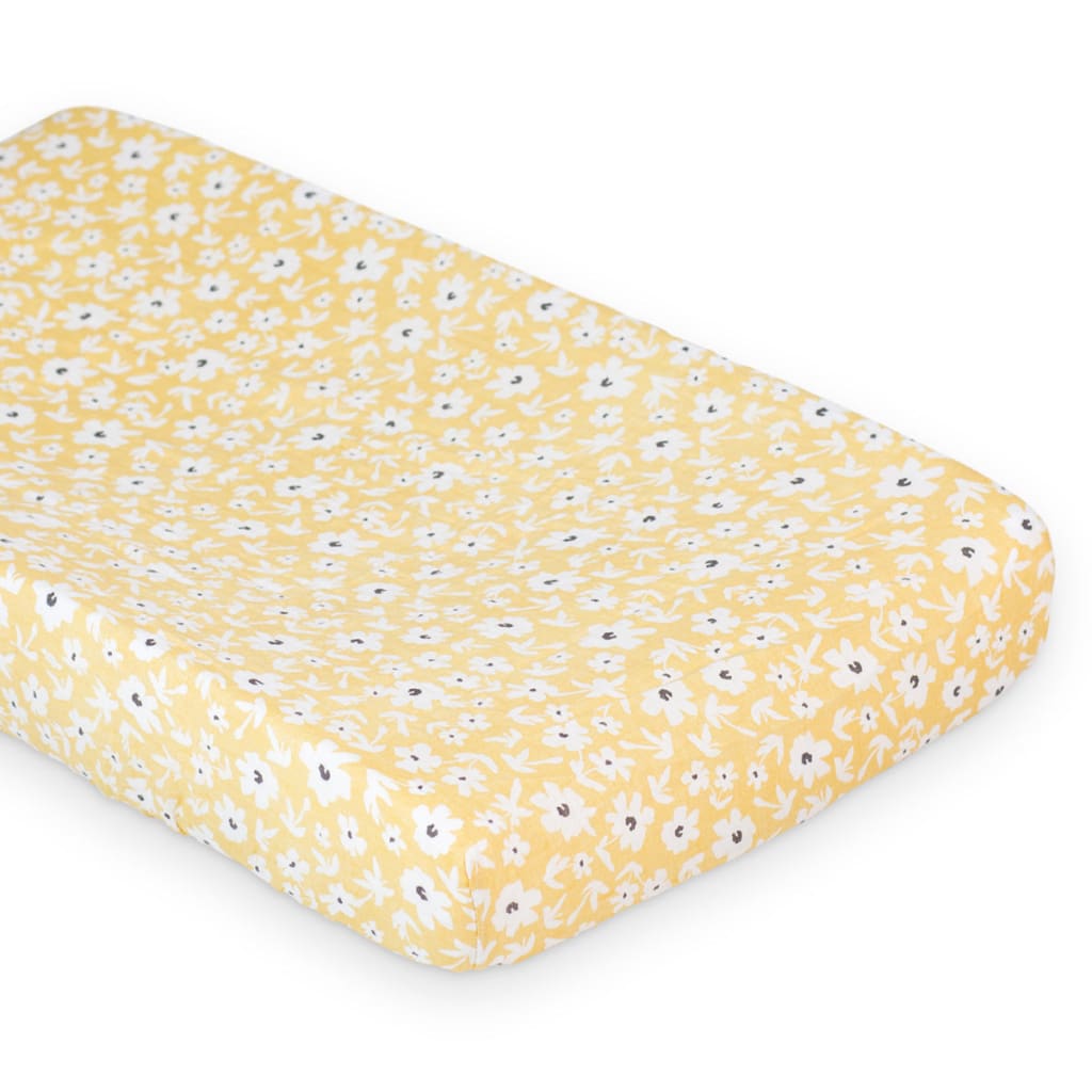 Change Pad Cover - Yellow Wildflowers