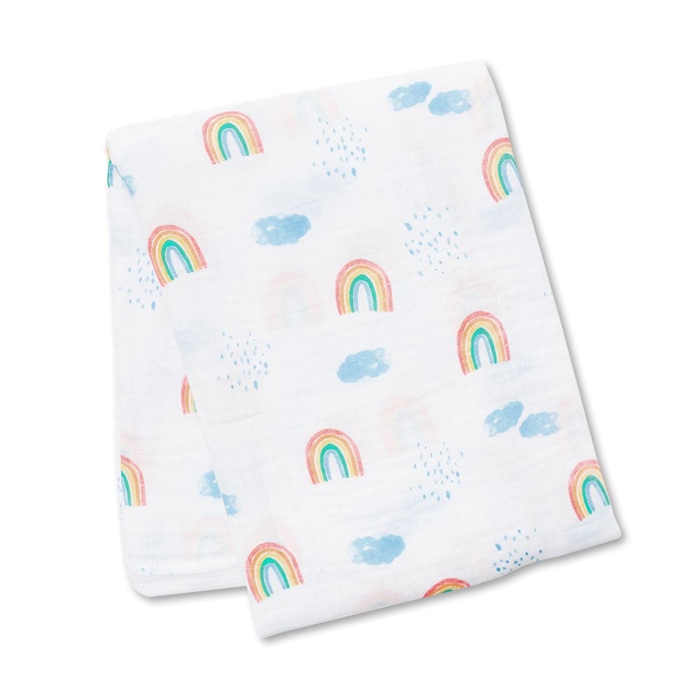 lulujo Rainbow Baby Swaddling Blanket