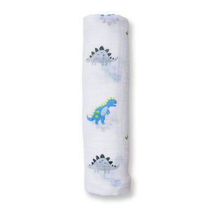 Cottonlulujo Dinosaur Baby Swaddling Blanket