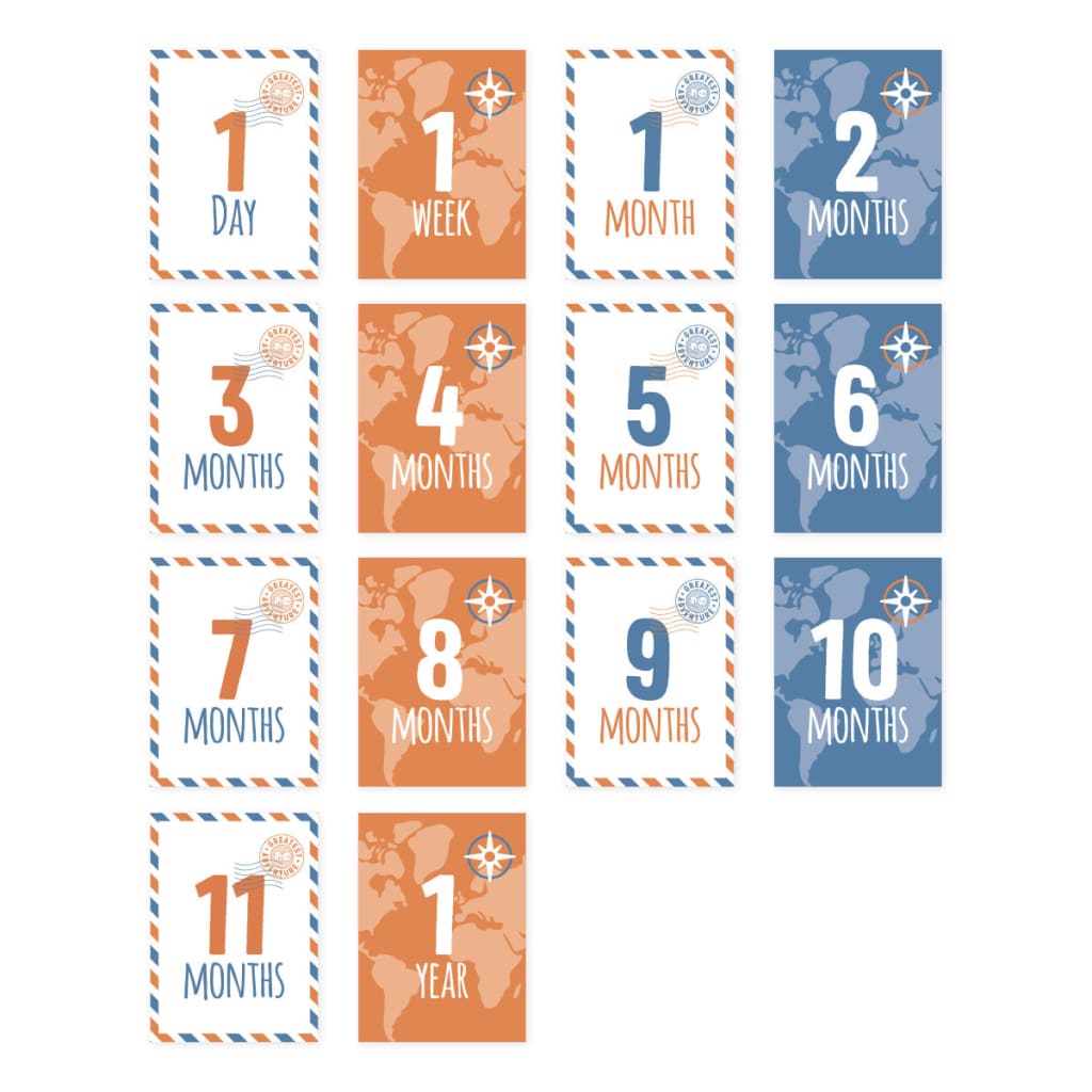 Milestone Blanket Monthly Cards