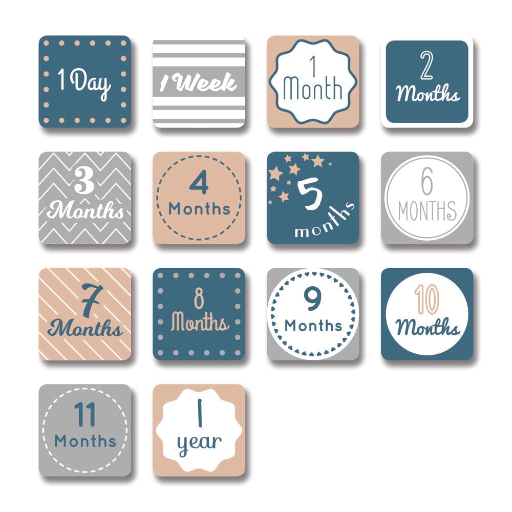 Milestone Baby Blanket Monthly Cards