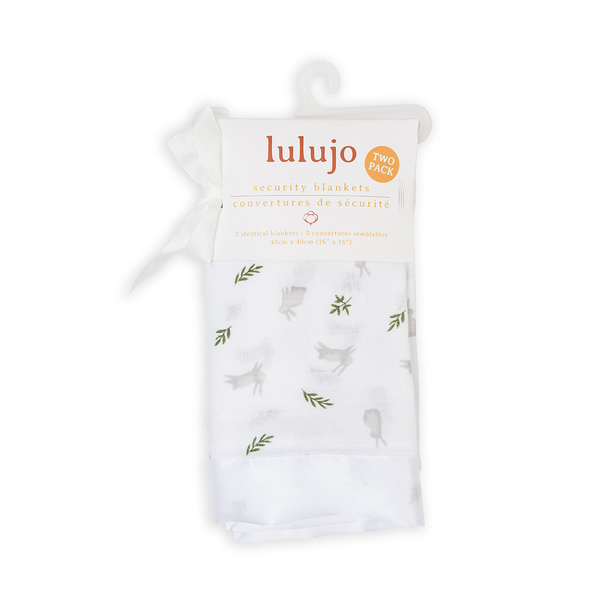 lulujo bunnies baby security blanket