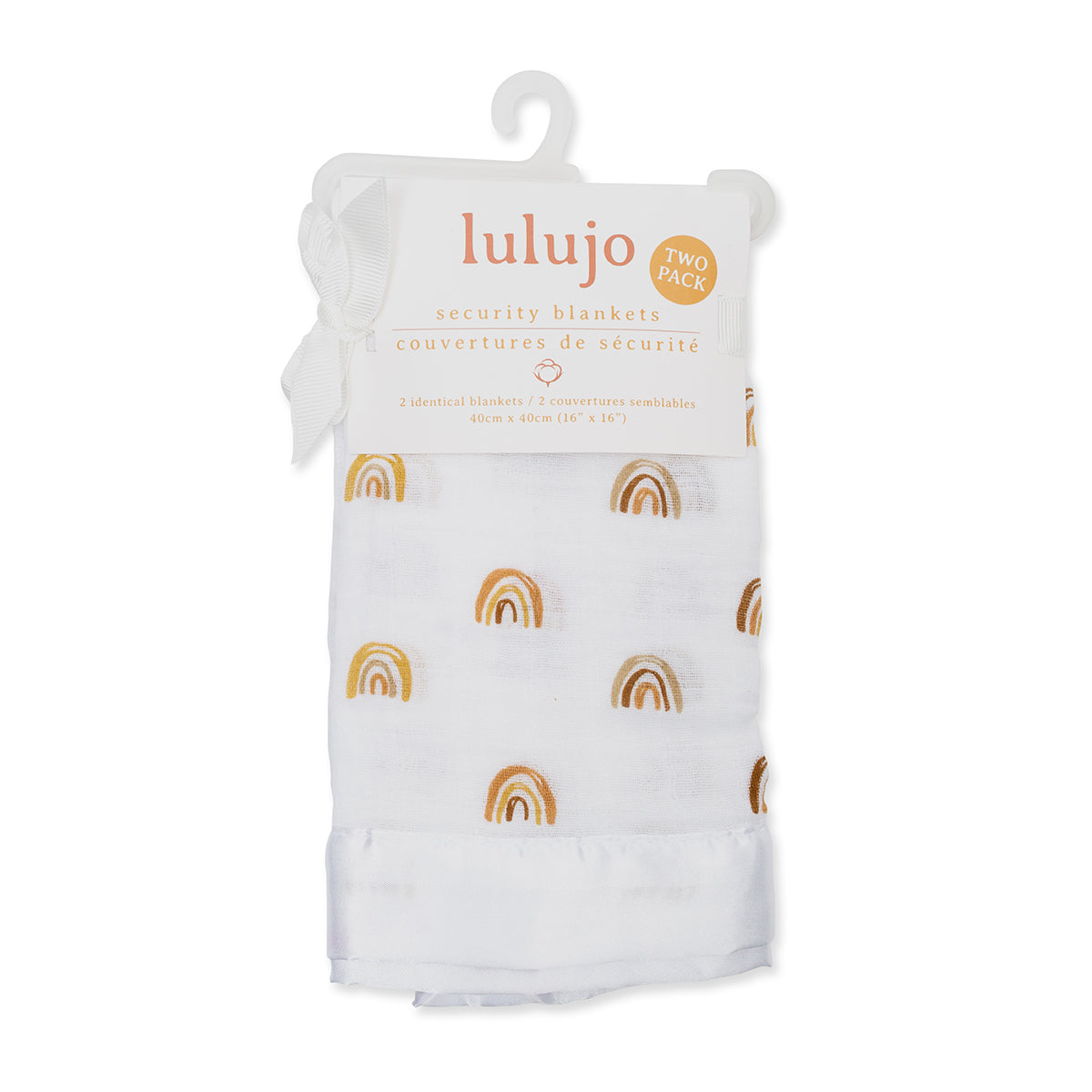 lulujo rainbow baby security blanket