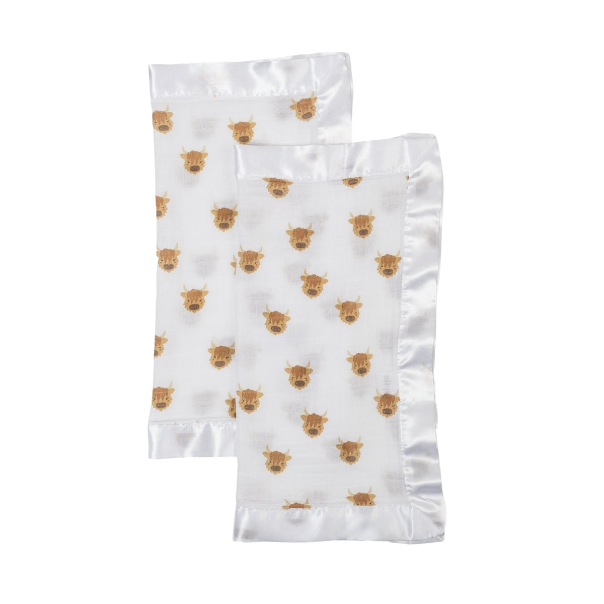 Two white burp cloths