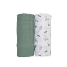 bunny and green baby blankets and swaddles