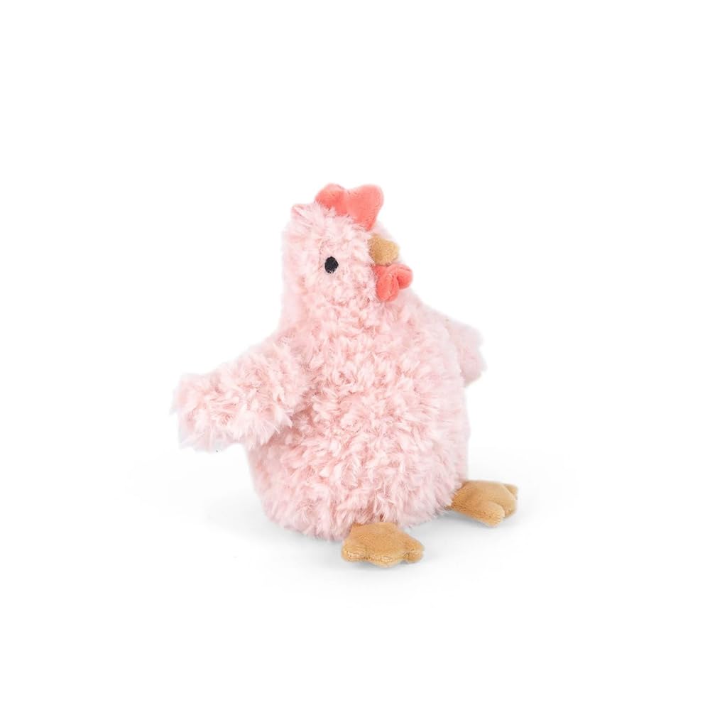 Pink plush chicken toy 