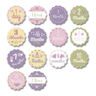 Floral Monthly Milestone Baby Cards