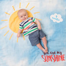 lulujo sunshine milestone baby blanket