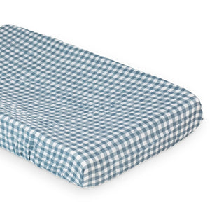 Change Pad Cover - Navy Gingham