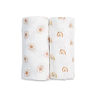 Cotton Swaddle 2 Pack - Rainbows & Suns