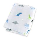 lulujo Dinosaur Baby Swaddling Blanket