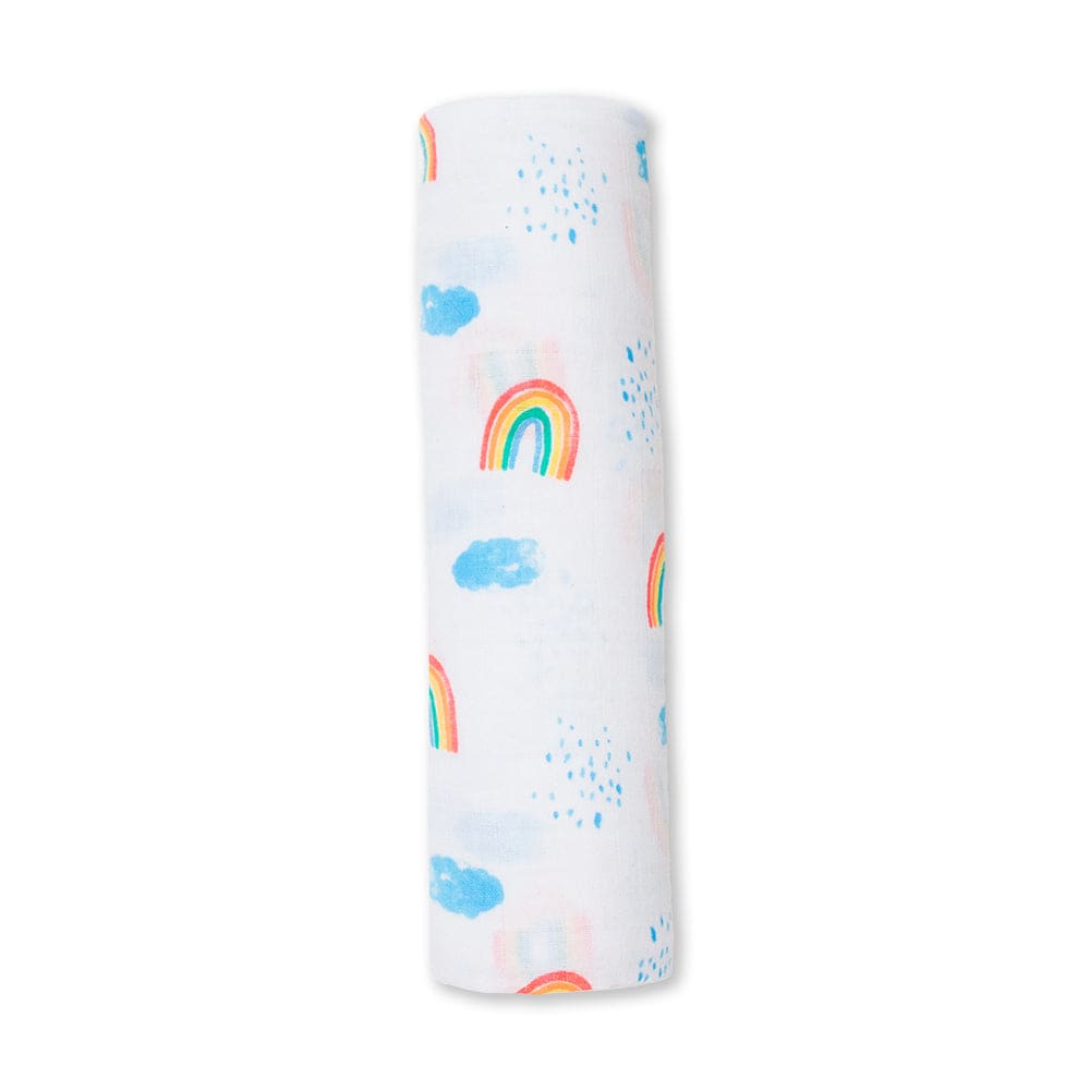 lulujo Rainbow Baby Swaddling Blanket