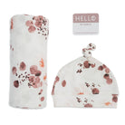 Matching Swaddle & Hat Set - Eucalyptus