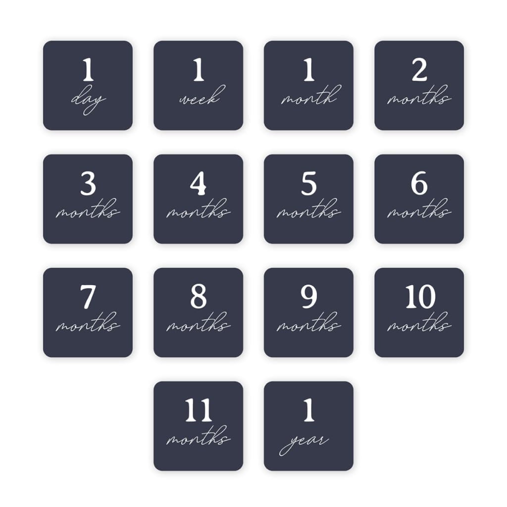 Milestone Blanket Monthly Cards